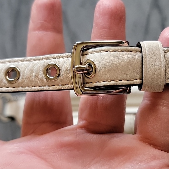 COACH Small/Mini Leatherware Bag Ivory Pebble Leather NWOT - Picture 5 of 13